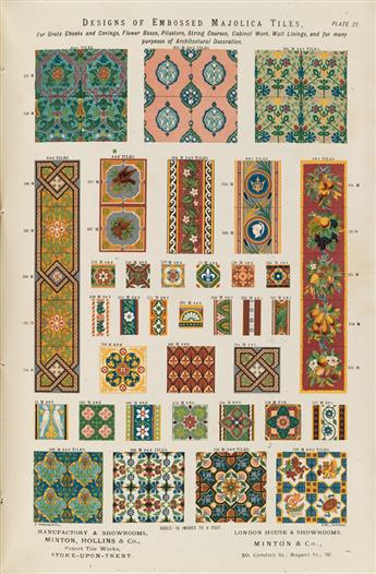 (DESIGN / TRADE CATALOGUE.) Minton, Hollins & Co.; Patent Tile Works. Illustrated Patterns of Tiles for Pavements, Hearths, etc.